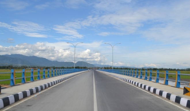 Jembatan cakar ayam yang kini menjadi salah satu icon Kota Sungai Penuh   
